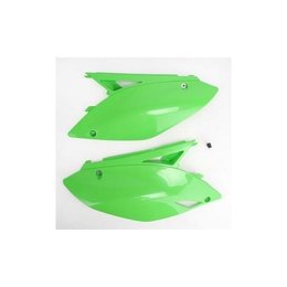 UFO Plastics Side Panels Green For Kawasaki KX 250F 450F 09