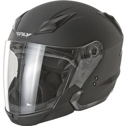 Flat Black Fly Racing Tourist Open Face Helmet 2013