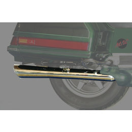 MAC Slash-Back Rolled Tip Slip-On Mufflers Chrome For Honda GL1200 Goldwing