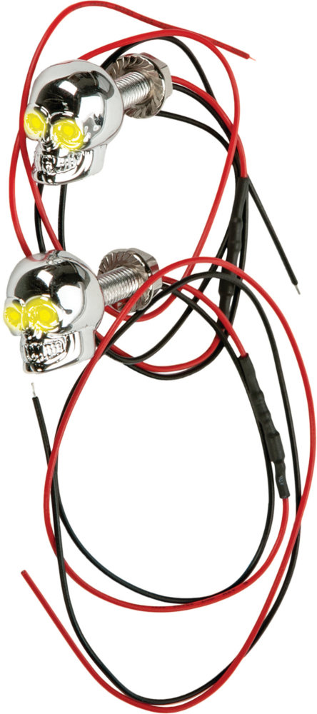 HardDrive Yellow Skull License Plate Screws H040077 LED Pair
