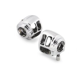 Chrome Bikers Choice Switch Housing Set For Harley Big Twin 96-06