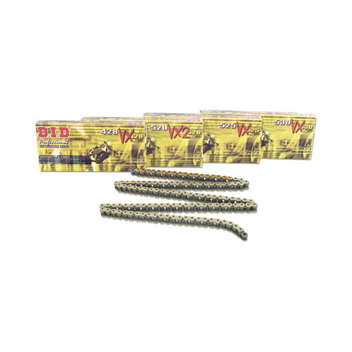 D.I.D 520ERV3-98 Gold 98-Link High Performance X-Ring Chain with Connecting Link 