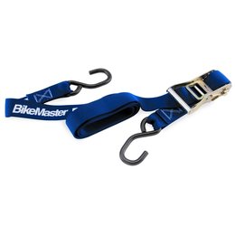 Bikemaster Ratcheted Soft Hook Tiedowns 1-1/2 Inch Blue
