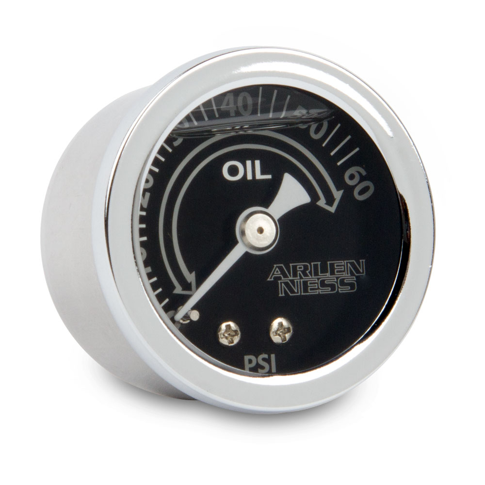 Arlen Ness Replacement Deep Cut Oil Pressure Gauge For Harley-Davidson ...