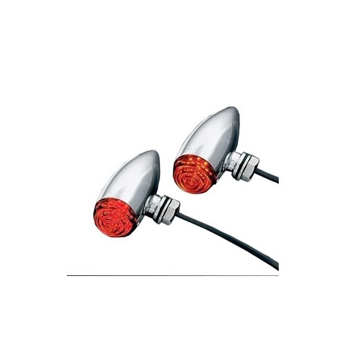 Kuryakyn LED Mini Bullet Lights Smooth Red Universal